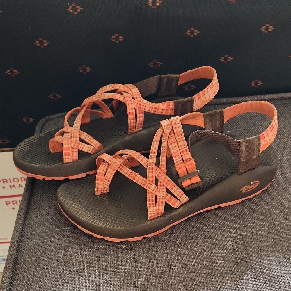 CHACO ZX/2 Classic Womens Sport Sandals Orange Plaid